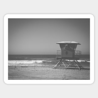 Oceanside California Lifeguard Tower Photo V4 Sticker